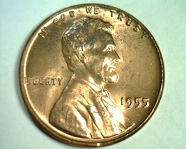 1955 LINCOLN CENT CHOICE /GEM UNCIRCULATED+ RED/BROWN CH /GEM+ UNC. R/B ... - $3.00