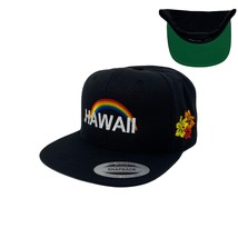 Hawaii Aloha Hibiscus Rainbow Island Love Snapback Hat - $25.00