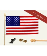 Pre-Assembled 3′ x 5′ American Flag Set - €158,37 EUR