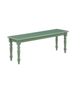 Carolina Dining Bench Green Solid Farmhouse Traditional Rubberwood Paint... - $113.84