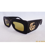 GUCCI Woman Sunglasses GG0816S 001 Snake Quilted Leather Black MADE IN ITALY-New - $795.00