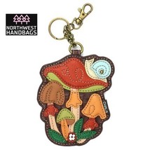 BROWN MUSHROOMS CHALA PAL KEY FOB COIN PURSE KEYCHAIN - $18.32
