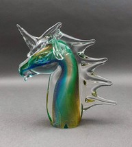 Archimede Seguso Murano Signed Italian Sommerso Glass Unicorn Horse Scul... - $1,199.99