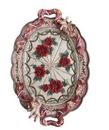 Vintage Italian Capodimonte Style Platter W/Cherubs, Poinsettia, Ribbon,... - €106,06 EUR Vintage Italian Capodimonte Style Platter W/Cherubs, Poinsettia, Ribbon,... - €106,06 EUR