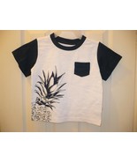 Wonder Nation Boys Short Sleeve Shirt Size 2T White Blue Pineapple NEW - $14.69 CAD