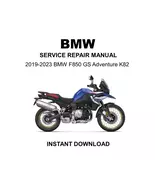2019-2023 BMW F850 GS Adventure K82 Service Repair Workshop Manual - $313.67 MXN