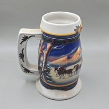 2000 BUDWEISER Stein Collectible &quot;Holiday In the Mountains&quot; Christmas EX - $13.47