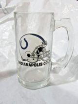 NFL Indianapolis Colts Helmet Over Full Name 12 1/2 oz Glass Beer Mug - £15.61 GBP