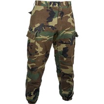 vintage Italian army woodland camo trousers pants military camouflage cargo - £19.66 GBP