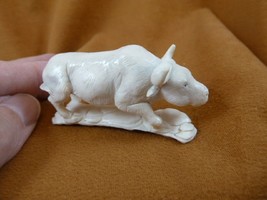 (bull-5) walking Bull of shed ANTLER figurine Bali detailed carving bull... - £49.07 GBP