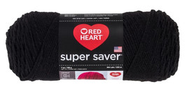 Red Heart Super Saver Yarn, Black - £5.57 GBP