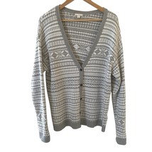 Gap Womens Fair Isle Cardigan Sweater Size Large V Neck Christmas Holida... - $562.22 MXN