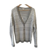 Gap Womens Fair Isle Cardigan Sweater Size Large V Neck Christmas Holiday Hygge - $29.99