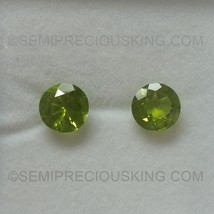 Natural Peridot Round Faceted Cut 10X10mm Parrot Green Color VS Clarity Loose Ge - £314.09 GBP