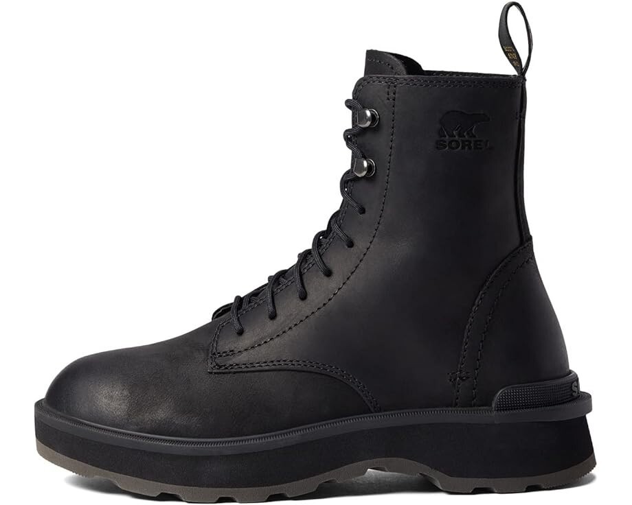 Sorel Hi-Line Zum Schnüren Damen Kampfstiefel Schwarz Jet Größe 9 Oder 10 Neu Item image 2