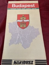 Vintage Budapest Pecs Hungary Travel Map Tour , I Busz Travel Co, Terkep Plan - £8.29 GBP