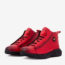 The Vertex Red Leather Men's Sneaker image 2