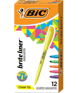 Brite Liner Highlighters, Chisel Tip, 12-Count Pack of Highlighters Asso... - $14.94 CAD