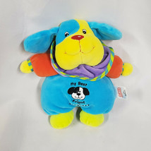 An item in the Toys & Hobbies category: Parents Magazine Blue Yellow Green My First Friend Plush Puppy Dog Rattle Toy 8"