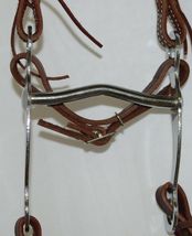 Courts Saddlery 110141 Leather Brow Bridle Curb Bit Reins Burgundy Color image 3