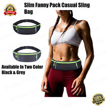 Slim Fanny Casual Sling Waist Bag - Unisex - Adjustable Strap - Sports Activity - £28.93 GBP