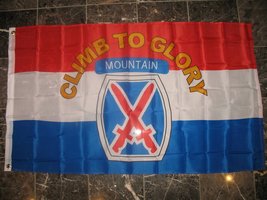Flag 3x5 10TH Mountain Division Climb to Glory Banner 3&#39;x5&#39; - £24.04 GBP