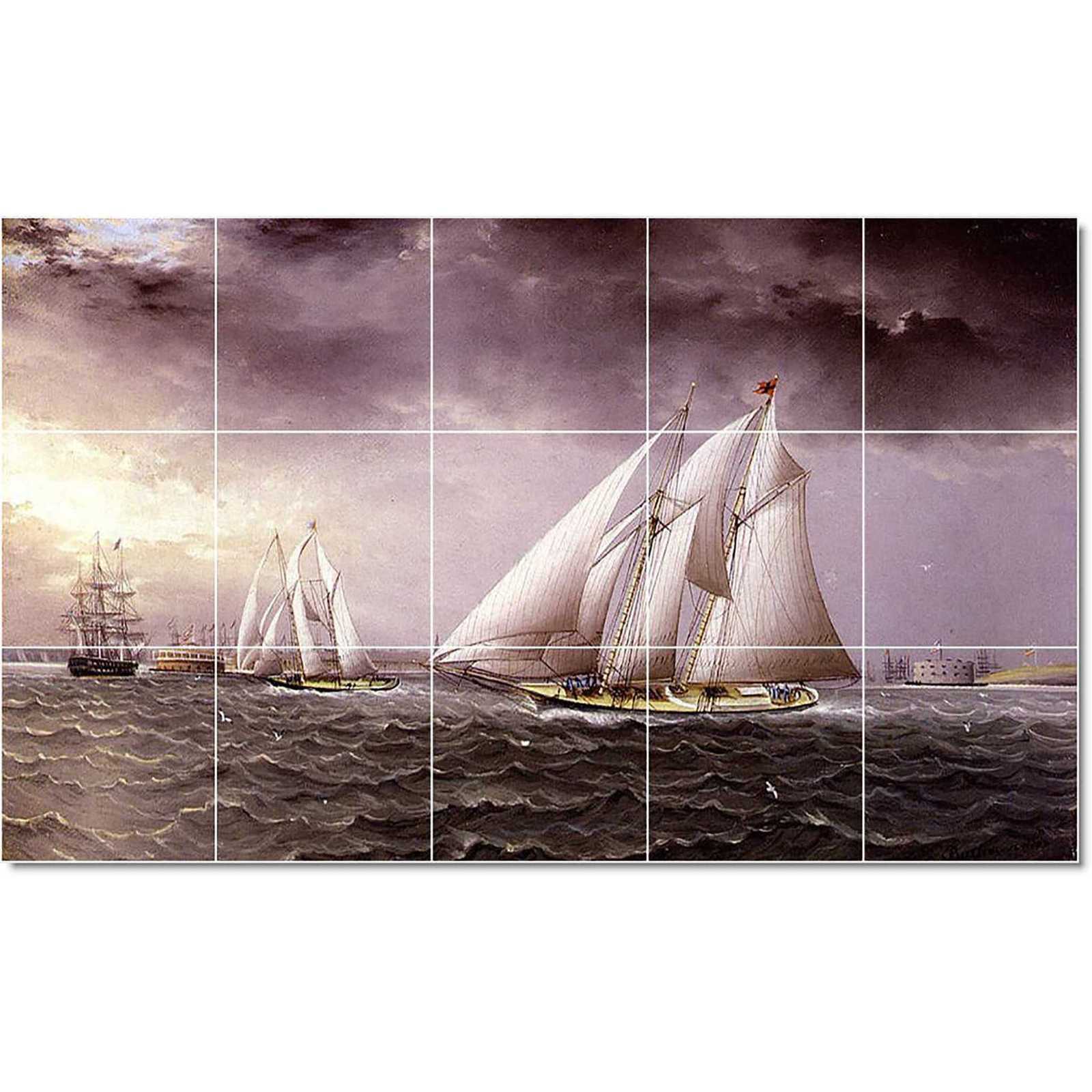 Buttersworth james schooner race in new york harbor
