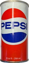 Vintage Pepsi Soda Pop Can 284mL 10 oz Steel Montreal Canada Push Button Top Tab - $19.99
