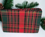 Vintage Christmas Table Cloth Tartan Plaid 60&quot; x 118&quot; Holiday Decor Red ... - $37.62
