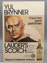 Vintage Magazine Ad Print Design Advertising Yul Brynner Lauder&#39;s Scotch - £9.94 GBP