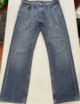 Levis 559 Jeans Mens 34x32 Relaxed Straight Blue Denim Whiskered Distressed Work - $13.85