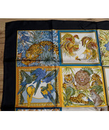 SALVATORE FERRAGAMO Authentic Scarf Silk Wild Animal Print 16 Panels wit... - $199.99