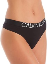 Calvin Klein Women&#39;s Statement 1981 Thong Panty, Black , 2X (QF5493-001) - £11.83 GBP