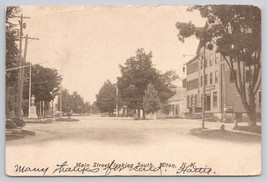 Postcard Main Street Looking South Alton New Hampshire ca.1907 - £9.23 GBP