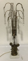 Vintage Hollywood  Regency Cherub Waterfall Prism Accent Lamp - $215.60