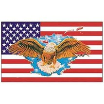 Bald Eagle American Flag with Grommets 2ft x 3ft - £10.97 GBP