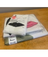 Double Flat Sheets Pillowcases PENNEY&#39;S PERCALE Comb Cotton White 81 X 1... - $912.78 MXN