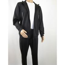 Men's Monte Carlo Turkey Jogging Suit 2pc Jump Set Stretchable 95164 Black image 4