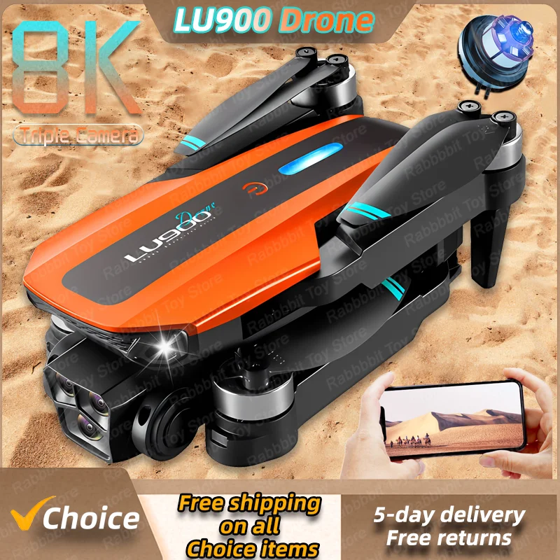New New LU900  Mini Drone 8K GPS Professional Aerial Photography 4K WIFI... - $81.99