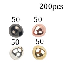 MUUNN 200PCS  2.3~3.8mmTungsten Jig Off Beads,Tying Nymph Jig Head,Offset Beads, - £93.58 GBP