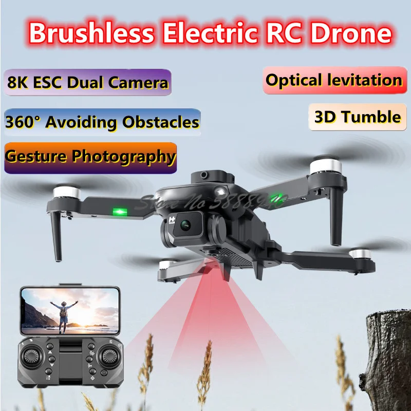 Brushless 360° Avoiding Obstacle Electric Remote Control Drone 8K ESC Du - £61.87 GBP+