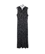 Ronni Nicole Ouida VTG Dress 12 Womens Sleeveless Black Silver Metallic ... - $19.66