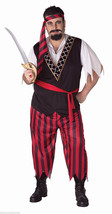 Forum Pirate Swashbuckler Buccaneer Men&#39;s Halloween Costume Plus Size 58367 - £23.59 GBP