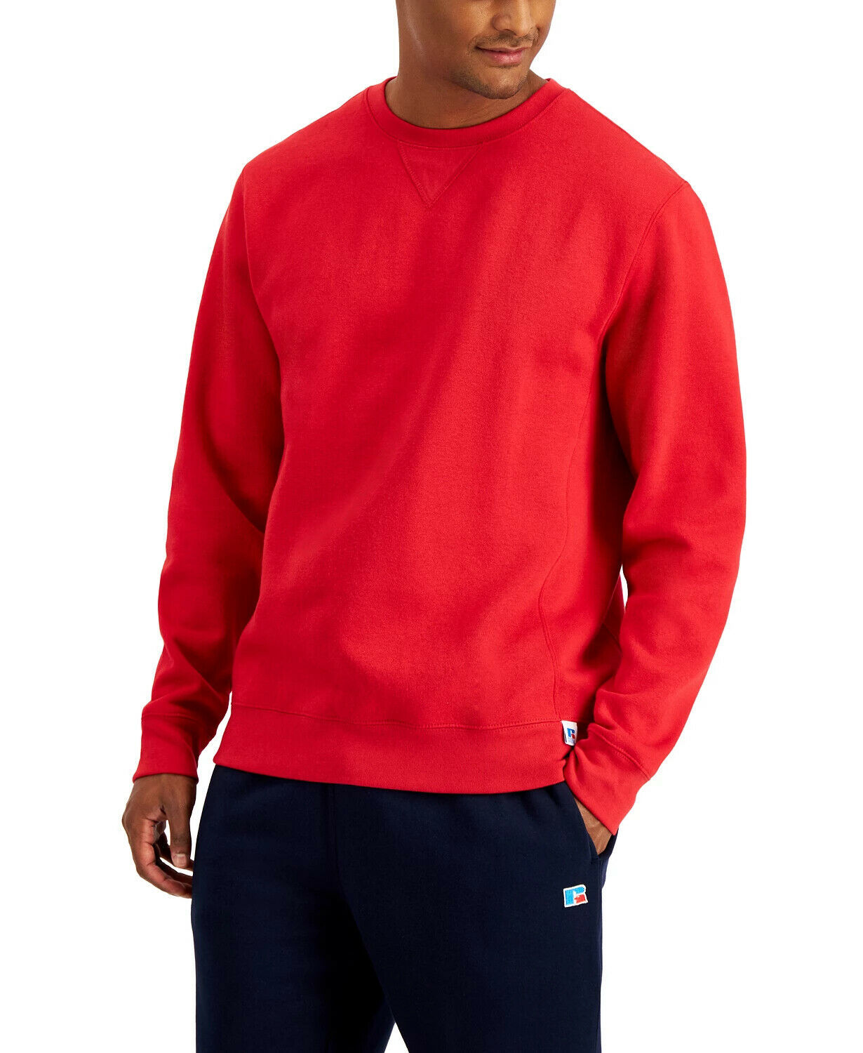 Primary image for Russell Athletic Men's Solid Fleece Sweatshirt in Red Coast-Medium