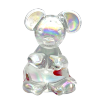Opaline Splatter Glass Bear Sculpture - 4&quot; - £15.85 GBP