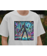 Cyberpunk Warrior T-Shirt | Futuristic Neon Design | 100% Cotton L-3X Sc... - $18.80+