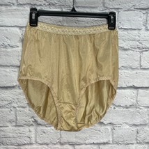 Vintage JMS Nylon Lace Trim Panties Beige Size 9 Silky Shiny Brief Sissy - £18.96 GBP