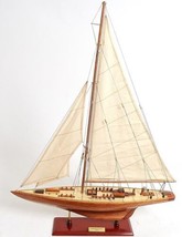 Model Yacht Watercraft Traditional Antique Endeavour Small Wood Base Western - £222.97 GBP
