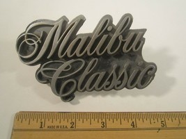 Original Vintage METAL Car Emblem SCRIPT Chevrolet MALIBU CLASSIC [Y64E3] - $18.24