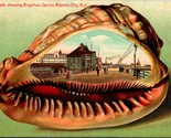 Postcard 1907 Boardwalk Brighton Casino Atlantic City NJ Shell Border Em... - $16.00